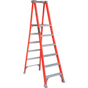 Louisville 6' Fiberglass ProTop Platform Ladder - 300 Lb. Cap. - Type IA / Grade 1A - FXP1706