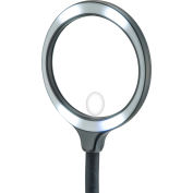 Carson DeskBrite Aspheric Magnifier & Lampe de bureau, 4 « , 300 COB LED éclairé 2x Puissance, Noir