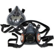 Gerson® 9250 Professional Series Half Mask Face Piece Silicone, Elastic Headstrap, Medium - Pkg Qty 24