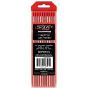 Longévité 2 % tungstène thorié des rouges, 3/32 x 7 Tig Tungsten, 10 Pc. consommables