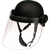 Paulson DK5 Series Riot Face Shield, V-50 FRAG Rated, Polycarbonate, Clear, 17" x 8" - DK5-X.250AF