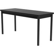 Correll Science Lab Table - Laminate Top - 30"W x 48"L x 36"H - Black Granite