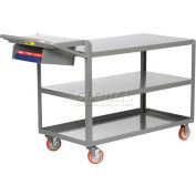 Petit Giant® 3 tablettes commissionnement camion avec stockage poche 3LG2436-WSP-BK 36 x 24 1200 Lb.