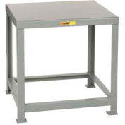 Petit géant® Table de machine stationnaire avec pied incliné, bord carré en acier, 60 « Lx30 » Dx36 « H, Gris