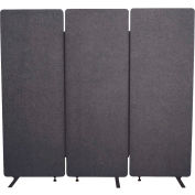 Luxor RECLAIM Acoustic Room Dividers - 3 Pack - Slate Gray