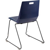 NPS® LuvraFlex Chair LuvraFlex Chair, Poly Back/Padded, Black Frame, Blue/Blue Seat