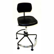 ShopSol Industrial fauteuil avec repose-pieds de 2 niveaux - acier