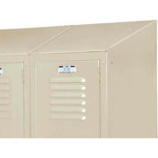 Lyon Three-Wide Slope Top Kit DD5830 For Lyon Lockers - 12"Wx12"D - Gray