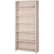 Lyon Steel Shelving 18 Gauge 36"W x 18"D x 84"H Closed Style 7 Shelves Gy Starter