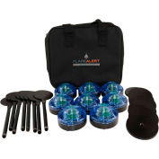 FlareAlert Pro à piles Kit de balise d’urgence 8 LED, bleu, B8-FP-B