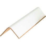 Global Industrial Light Duty Edge Protectors, 2"W x 2"D x 72"L, .12" Thick, White, 50/Pack