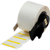 Brady® M61-17-494-YL B-494 Couleur Polyester Étiquettes 0,5"H x 1"W Blanc/Jaune, 500/Rouleau