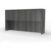 Safco® Aberdeen 72"W Hutch with Wood Doors 72"W x 15"D x 39-1/8"H Gray Steel