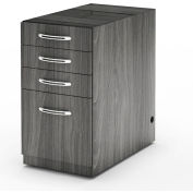 Safco® Aberdeen Credenza PBBF Ped 15 1/4"W x 20"D x 27-1/2"H Gray Steel