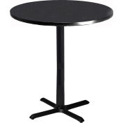 Safco® 30" Round Bar Height Table - Anthracite with Black Base - Bistro Series