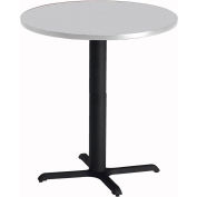 Safco® 30" Round Bar Height Table - Folkstone with Black Base - Bistro Series