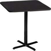 Safco® 30" Square Bar Height Table - Anthracite with Black Base - Bistro Series