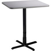 Safco® 30" Square Bar Height Table - Folkstone with Black Base - Bistro Series