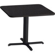 Safco® 30" Square Dining Height Table - Anthracite with Black Base - Bistro Series
