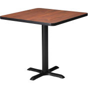 Safco® 30" Square Dining Height Table - Regal Mahogany with Black Base - Bistro Series