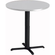 Safco® 36" Round Dining Height Table - Folkstone with Black Base - Bistro Series