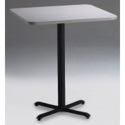 Safco® 36" Square Bar Height Table - Folkstone with Black Base - Bistro Series