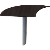 Safco® Medina Left Curved Desk Extension 47"W x 28"D x 29-1/2"H Mocha