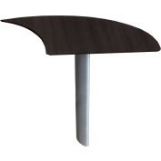 Safco® Medina Right Curved Desk Extension 47"W x 28"D x 29-1/2"H Mocha