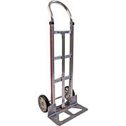 Magliner® Aluminum Hand Truck Curved Handle Mold-On Rubber Wheels Vertical Strap