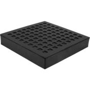 Plaque d'appui pour charge en caoutchouc naturel, 8 po L x 8 po l x 1 po H