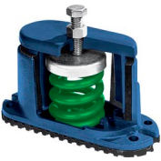 Housed Spring Floor Mount Vibration Isolator - 5-3/4"L x 2-1/8"W Black