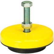 Machines de néoprène nivellement Mont - 6-1/4" L x 6-1/4" W x 1-3/5 "H