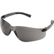 Lunettes de sécurité MCR Safety BK112 avec lentille grise Matériau de temple antidérapant souple