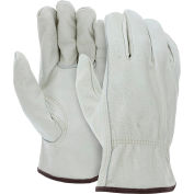 MCR sécurité 3215L gants pilotes, sans doublure Select Grain cuir de vache, grand, qté par paquet : 12