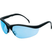 MCR Safety® Klondike® KD113 Safety Glasses KD1, MatteBlack Finish Frame, LightBlue Lens