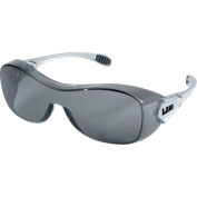 MCR Safety® Law® OG112AFOTG - Over-the-glass frame, Gray Anti-Fog Lens, Silver Frame