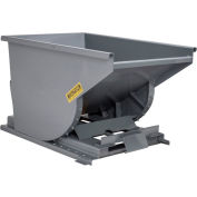 Global Industrial Steel Self-Dumping Forklift Hopper W/Bump Release, 1/3 Cu Yd, 2000 Lbs, Gray