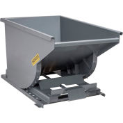 Global Industrial™ Steel Self-Dumping Forklift Hopper W/Bump Release, 1 Cu. Yd, 2000 Lbs, Gray