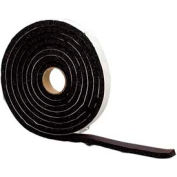 M-D Premium Sponge Rubber Weatherstrip Tape, 06619, Black, 3/8"T x 1/2"W x 10'L