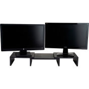 Mind Reader 2-Tier Réglable Dual Monitor Riser pour ordinateur portable, Noir
