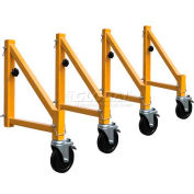 Longerons Metaltech avec roulettes pour grand échafaud en acier, ensemble de 4 – I-CIS04