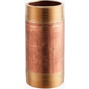 3/4 In. X 2-1/2 In. Lead Free Seamless Red Brass Pipe Nipple - 140 PSI - Sch. 40 - Domestic