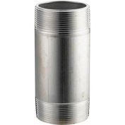 Mamelon de tuyau Cédule 40 aluminium 1-1/4 X 6 Npt mâle, qté par paquet : 20