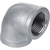 ISO Ss 304 Cast raccord coude de 90 degrés 3" Npt femelle, qté par paquet : 6