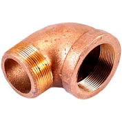 Plomb de 250 Lb laiton raccord gratuit 90 degré rue coude de 1/4" Npt mâle X femelle, qté par paquet : 10