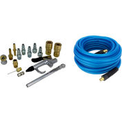 Milton Flex Hose & M Style Air Compressor Accessory Kit, 1/4 » Air Inlet, 17 Pièces