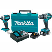 Makita® XT269R, 18V Compact Lithium-Ion Brushless Cordless Combo Kit, 2 Pc.