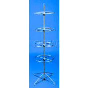 Marv-O-Lus Econony Spinner Rack W/ 4 Rings, 4 Step Design, Black, 145-4D16-3/4