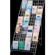 Marv-O-Lus Greeting Card Floor Display, 60 Pockets, White, GC-60