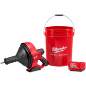 Milwaukee® 2571-21 M12™ Drain Snake Cleaning Machine Kit W/5/16"x25' Câble - 5 Gal Bucket